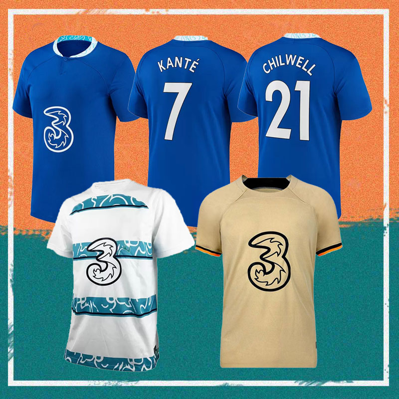 

22/23 CFC Player version PULISIC Soccer Jerseys JOAO FELIX ZIYECH 2022 Home KANTE JORGINHO T. SILVA CHILWELL ShirtKOVACIC MENDY MOUNT WERNER Football uniform, 3rd player version