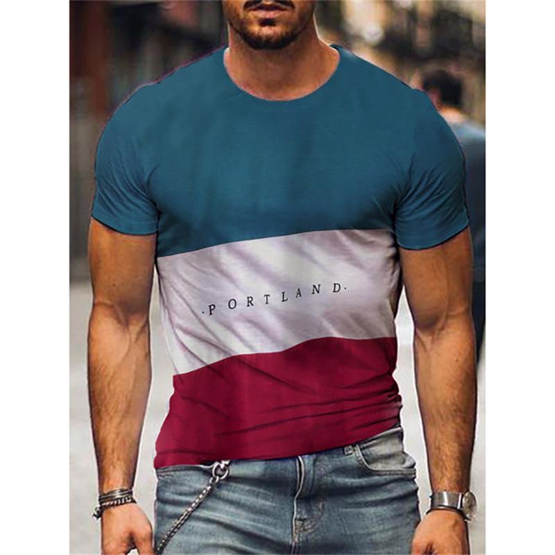 

Men' T-Shirts Summer Men Casual Short Sleeve Tee Shirts Fashion O-Neck Slim Pullovers Tops Vintage Letter Printing T For StreetwearMen, 03 print