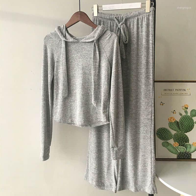 

Women' Tracksuits 2022 Spring Autumn Two Piece Outfits For Women Female Korean Fashion Suit Clothing Matching Sets Lounge Wear Hooded Full, Black sets