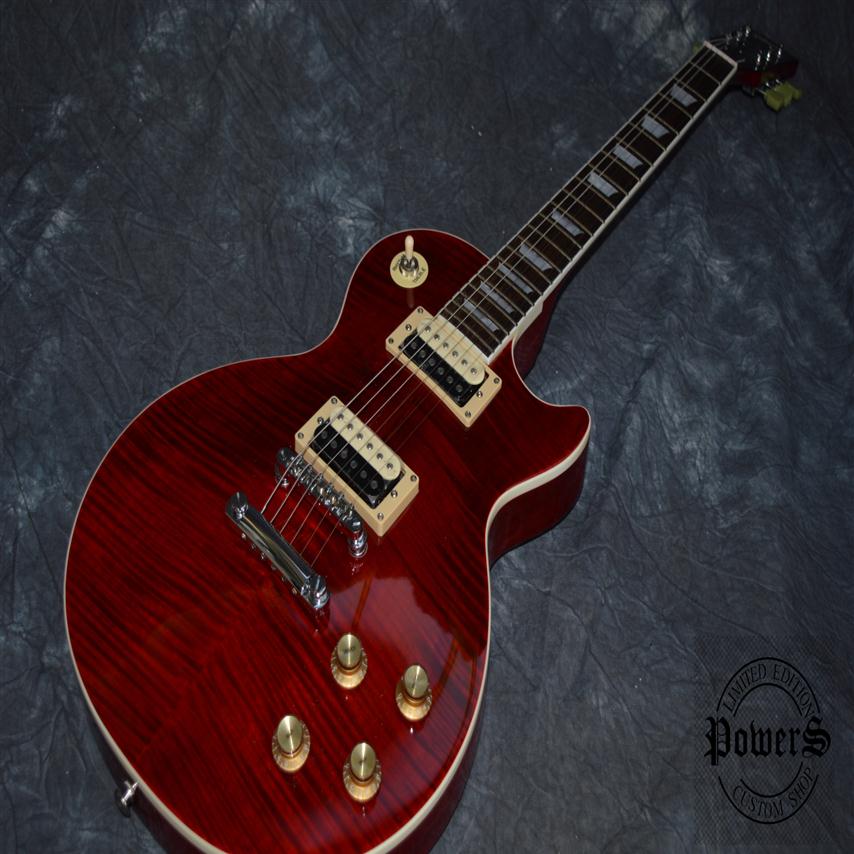 

China electric guitar OEM shop L P Stand ard Electric Guitar sla sh signature red color Les Electric Paul Guitar286q