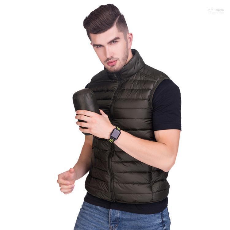 

Men's Down & Parkas 2022 Autumn Winter Men Vests 90% White Duck Ultra Light Sleeveless Jackets Coats Portable Casual Waistcoat For Man1 Kare, Blue