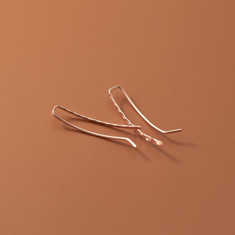 

Clip-on & Screw Back Genuine 925 Sterling Silver Simple Concave Line Ear Climbers Minimalist Crawler Earrings Fine Jewelry For WomenClip-on