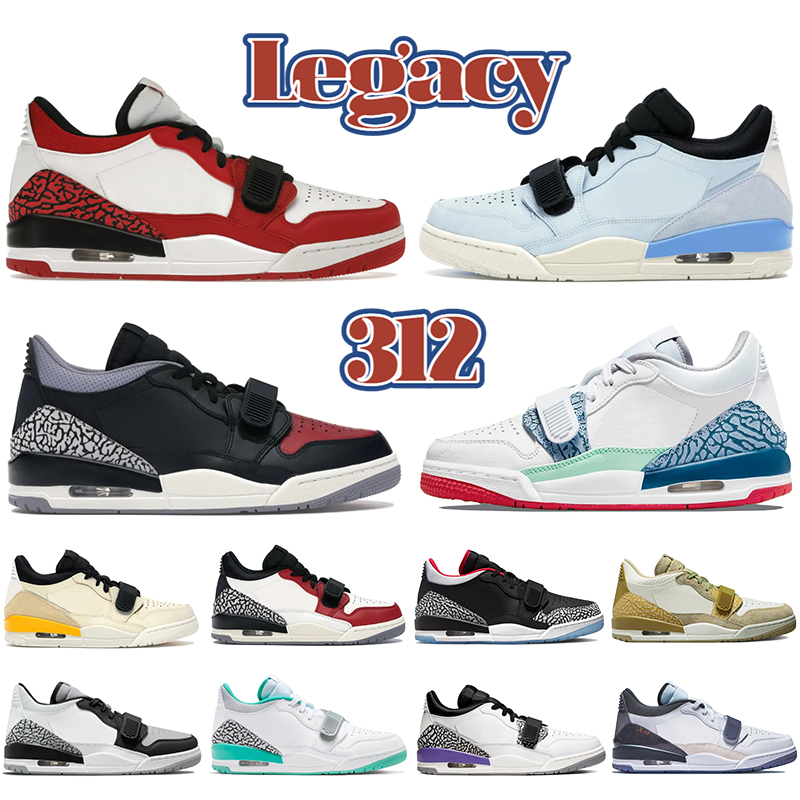 

Newest Legacy 312 Low mens basketball shoes 25th Anniversary Bred Cement Easter Psychic Blue Light Smoke Grey Olive Gold White Turquois top men women sneakers, Shoe box