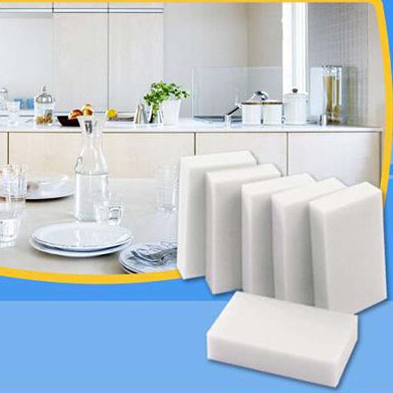 

Scouring Pads 500 pcs/lot White Magic Melamine Sponge Cleaning Eraser Multi-functional Sponge Without Packing Bag Household