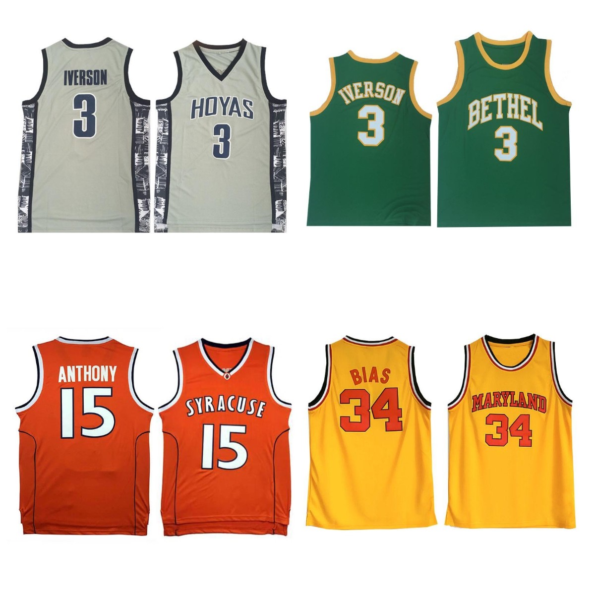 

NCAA college Basketball Jerseys 23 Michael Dwayne OB65 Dwyane 3 Wade 30 Stephen Allen Curry Iverson 32 Jimmer 34 Len Brigham Bias Fredette Young Stitched Jersey, Red