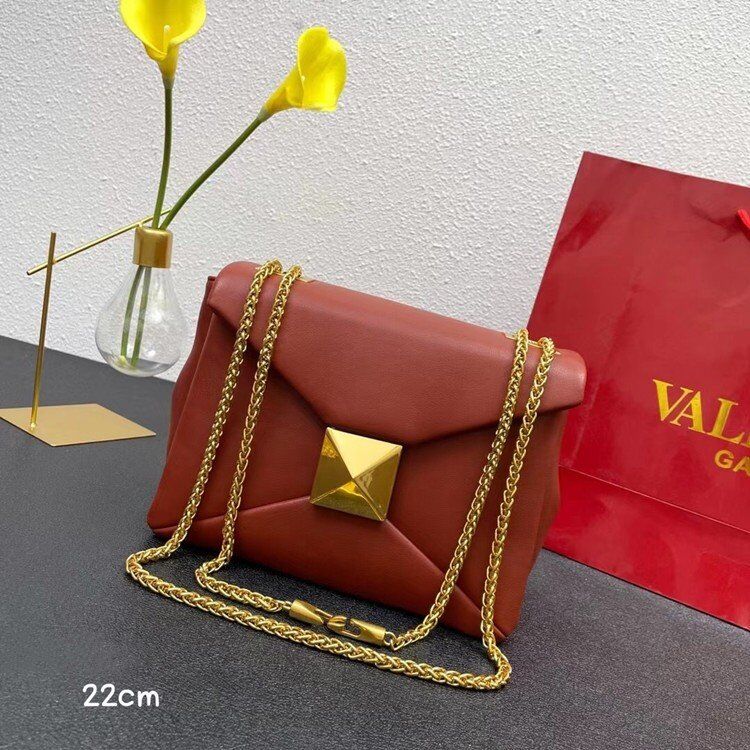 

Large Studded Flap Bag Chain Strap Rivet Shoulder Sling Bags Single Stud Crossbody Pouch Square Cross Body Purse Geometric Chains Strap, Green