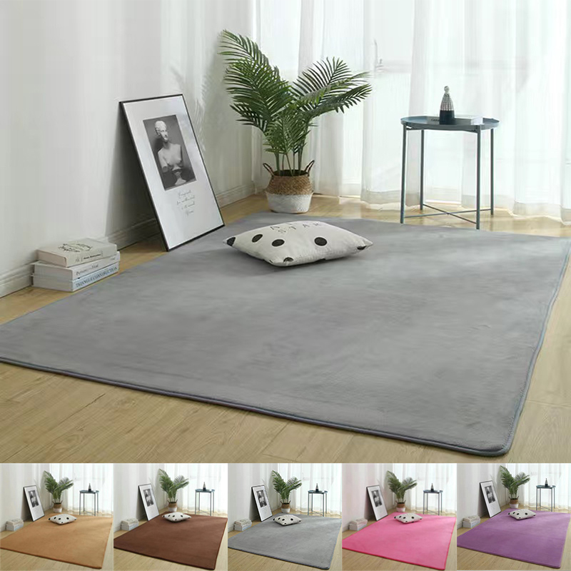 

Coral Fleece s Soft Customizable Yoga Solid Color Kid Bedroom Rug Front Door Living Room Carpet Absorbent, Cf pink