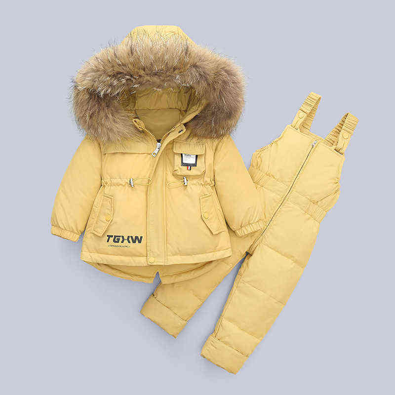 

New Children Down Jacket Suit Baby Children 1-3 Year Boys Girls 80% White Duck Thickened Korean Style Winter Jacket J220718, Hw-white