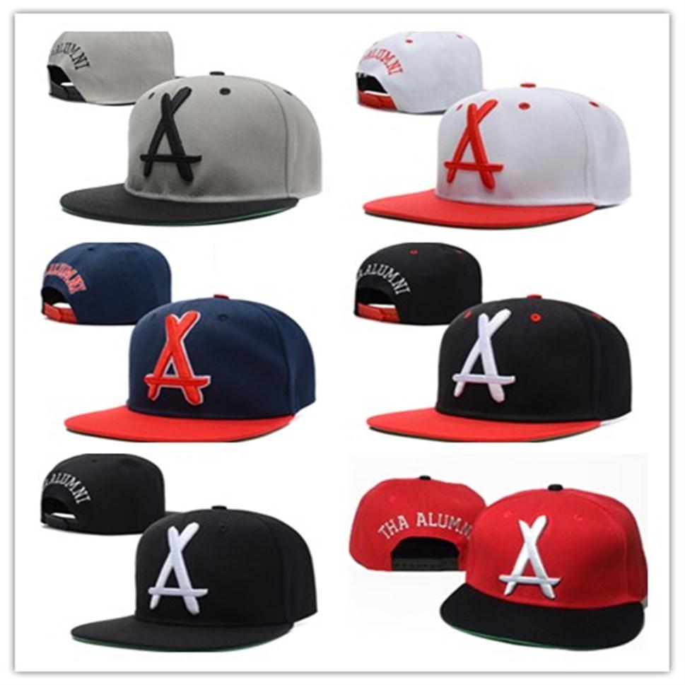

Brand New Style Adjustable tha Alumni Snapback Caps white A letter Hip Hop Sport Hats Baseball Snap back Caps for men women280J, Color 14