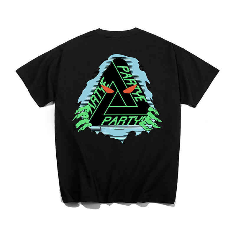 

Summer Designer Fashion PALACEs Classic Mens And Womens T Shirt Short Sleeves Big P Triangle Graffiti Print Loose Summer High Street Tees Size, 17