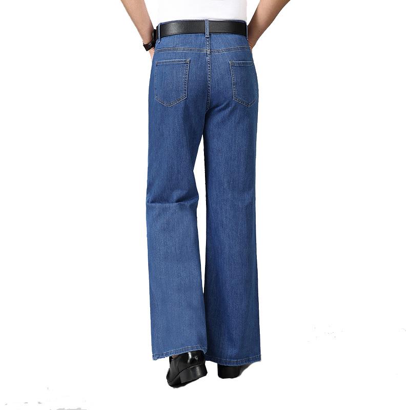 

Men's Jeans Men's Big Flared Boot Cut Leg Loose Fit High Waist Elastic Male Designer Classic Denim MenMen's, Light blue
