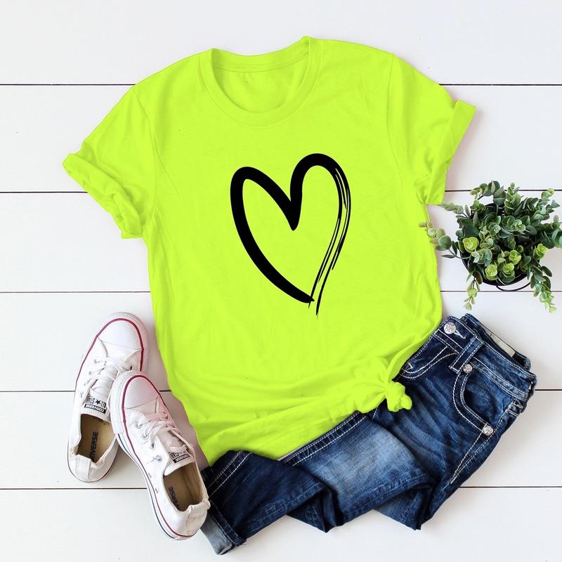 

Oversize T Shirt -5xl Heart Print Women Cotton Shirts O Neck Short Sleeve Tees Summer Woman Tops Clothing, Marble