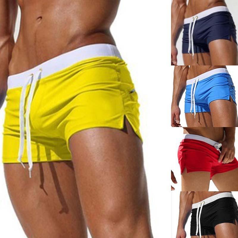 

Men' Swimwear Men Sexy Swimming Trunks Swimsuit Mens Swim Briefs Beach ShortsMen, Yellow
