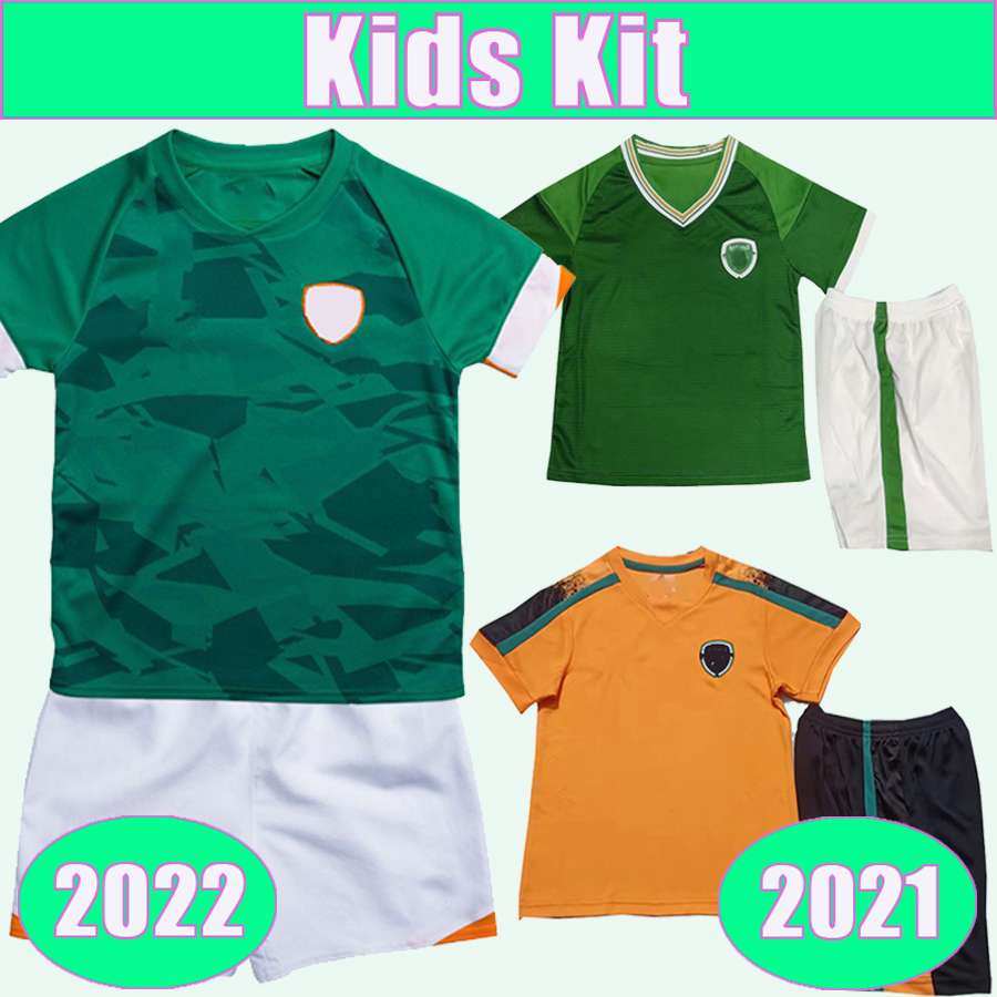 

21  Ireland Kids Kit Soccer Jerseys National Team COLLINS McGOLDRICK Home Green Away White Child Football Shirts Short Sleeve Uniforms, Tz8344 2022 home no socks