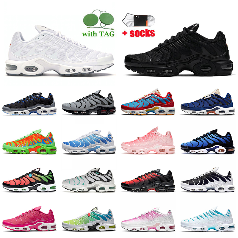 

Mesh Breathable Tn Plus Running Shoes Tns Triple White Black Shattered Midnight Navy Hyper Jade Tnplus Mens Trainers Women Sports Shoe Low Top Sneakers Big Size 36-46, B28 university red 40-46