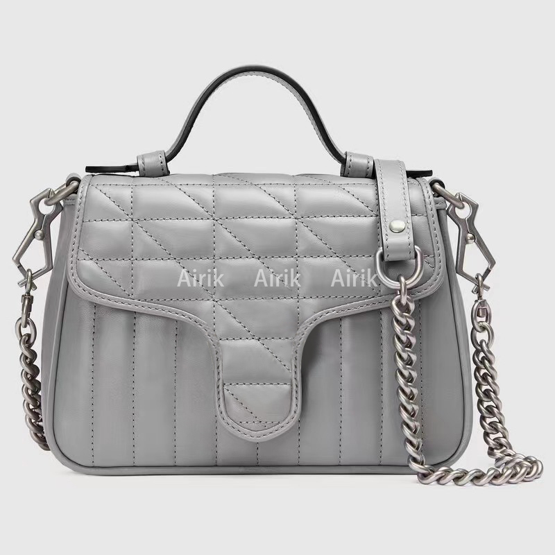 

Shoulder Bags Combination of trendy geometric styles airik women bags Grey checkerboard 583571 Good temperament size 21*15.5*8
