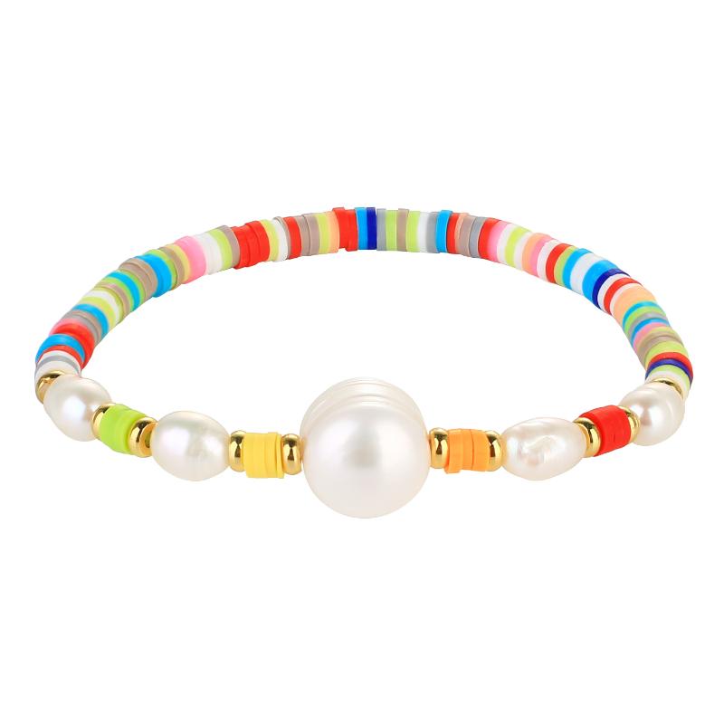 

Beaded, Strands KELITCH Women Bracelets Jewelry Pearl Handmade Friends Polymer Clay Strand Anime Fashion Pulseira