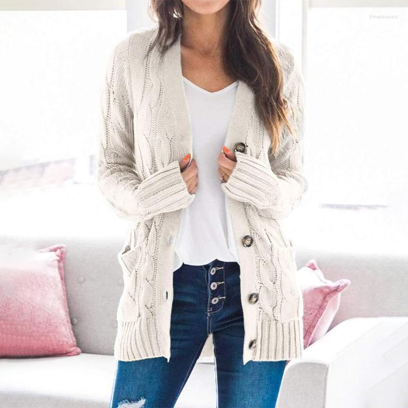 

Women' Knits & Tees Casual Oversized Cardigans Women Autumn Winter V-Neck Long-Sleeve Solid Single-Breasted Knitwear Coat Cardigan Sweater, Green