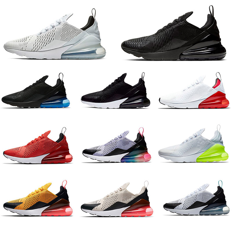Chaussures de course de haute qualité 270S Triple 270 Blanc Noir Néon Néon Femmes Hommes Chaussures Vraie Sports Chaussures Rose Rose Green Homme