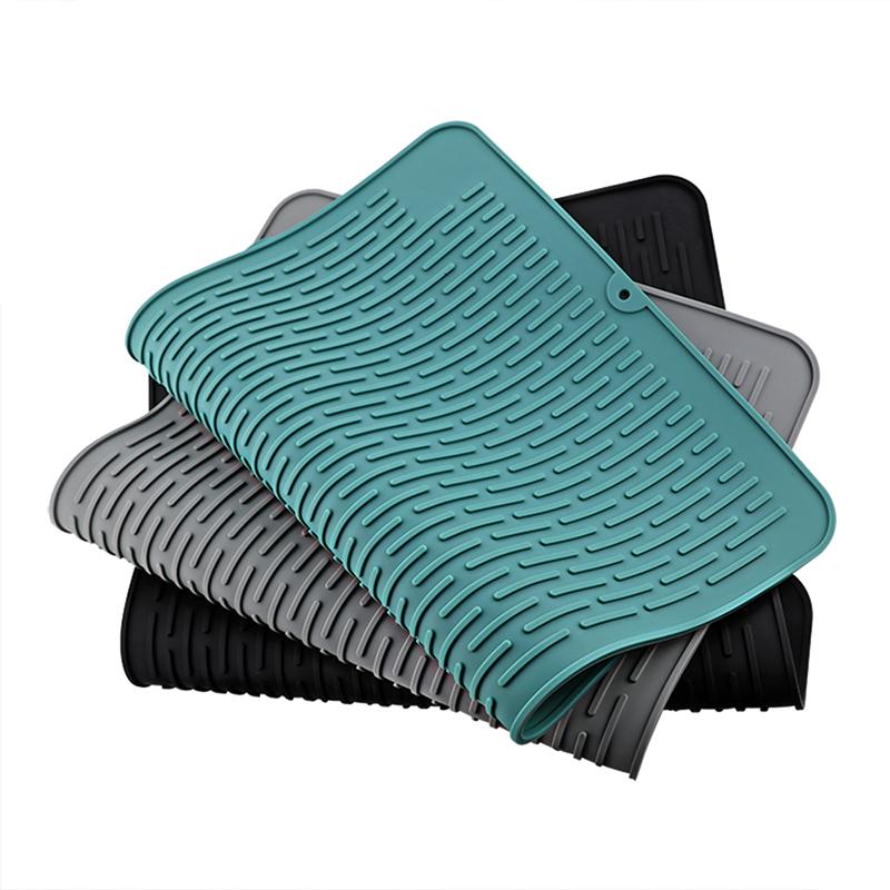 

Mats & Pads 45*40cm Silicone Drying Mat Foldable Non-Slip Placemat Tableware Drain Pad Insulation Pot Kitchen Accessories Tool
