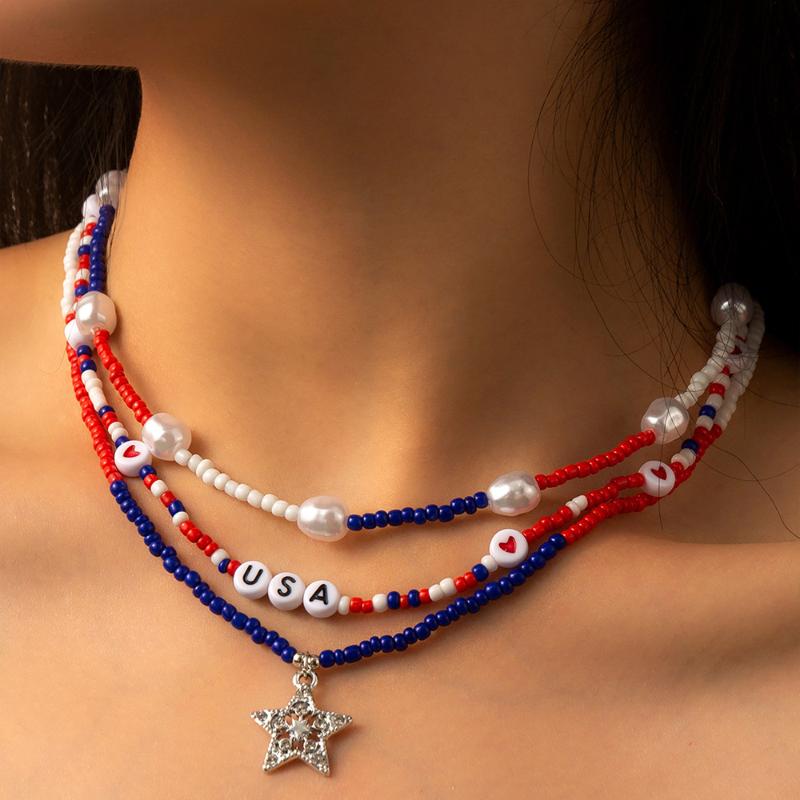 

Chokers Simple Women Fashion Letter Seed Beads Stand Necklace Set Of Girl For Party Beach Travel Trendy JewelryChokers