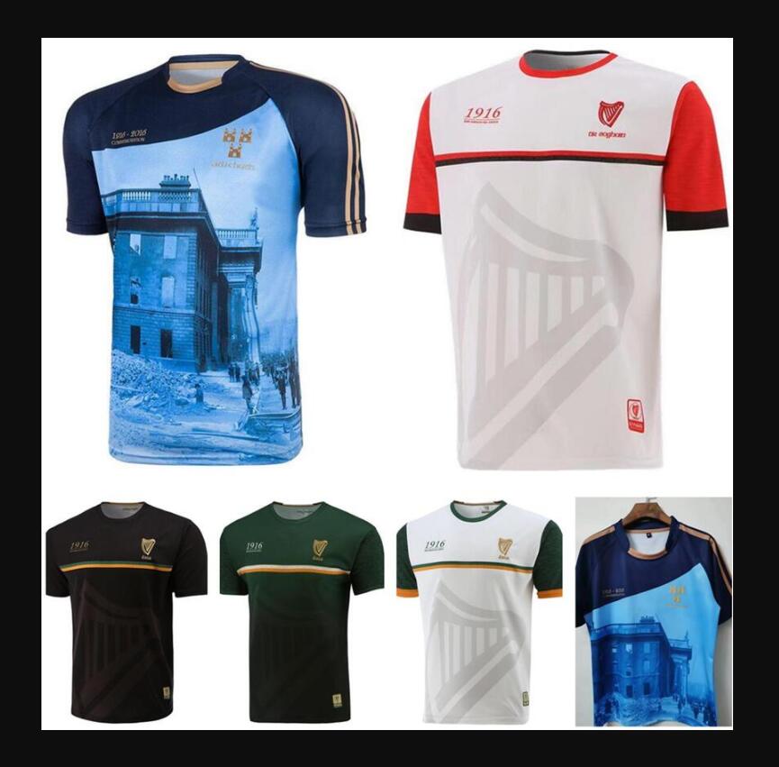 

1916 2016 Commemorative edition GAA rugby Jersey Retro Home Training Dublin ATH CLIATH shirt CONNOLLY vintage T-shirt Classic Tipari Kerry, Men
