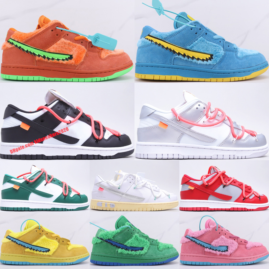

Top Quality SB Casual Shoes Chunky Grateful Dead Black White Orange Opti Yellow Blue University Red Pine Green Bears Designer Men Women Outdoor Skateboard Sneakers, 8 black white