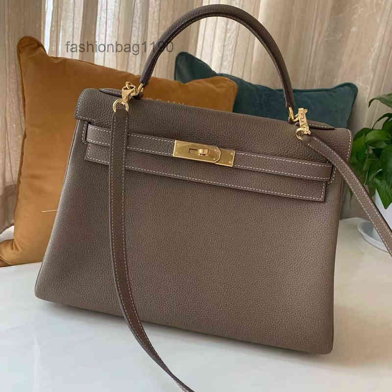 

Designer Herme 2022 Bag Bags Kel1ys Crossbody Leather Bags Top Cowhide 32 Small Litchi Gold Buckle Women's 515nphz, Denim blue (gold buckle)