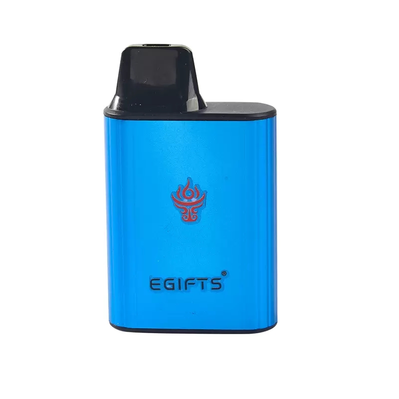 

EGIFTS Disposable E cigarettes 5000 puffs rechargerable &adjust air flow in bottom vape box pen 550mAh Battery 12ml mesh coils