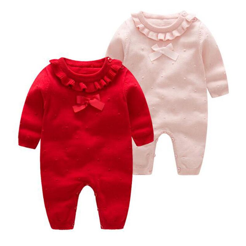 

Jumpsuits Spring Infant Sweet Baby Girls Rompers Autumn Long Sleeve Born Cute Knit ClothesJumpsuits, Bh8022 girl be 05
