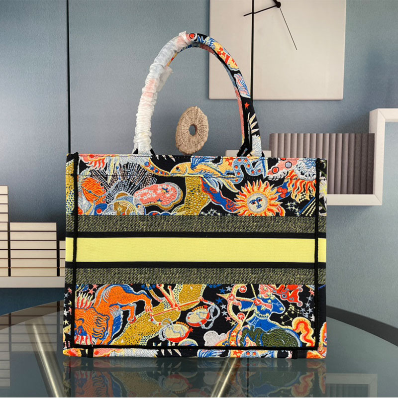 

Luxury Designer Handbags High Quality Embroidered Shopping Bags Counter Classic Crossbody Totes Double Layer Original Material Inside and Out, Ribbon(not for sale separatel