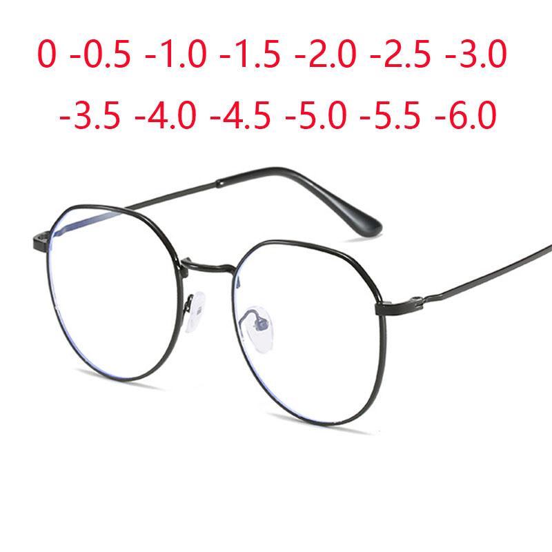 

Sunglasses Diopter -1 -1.5 -2 -2.5 -3 -3.5 -4 -6 Ultra Light Finished Metal Anti Blue Myopia Glasses Classic Nearsighted EyeglassesSunglasse