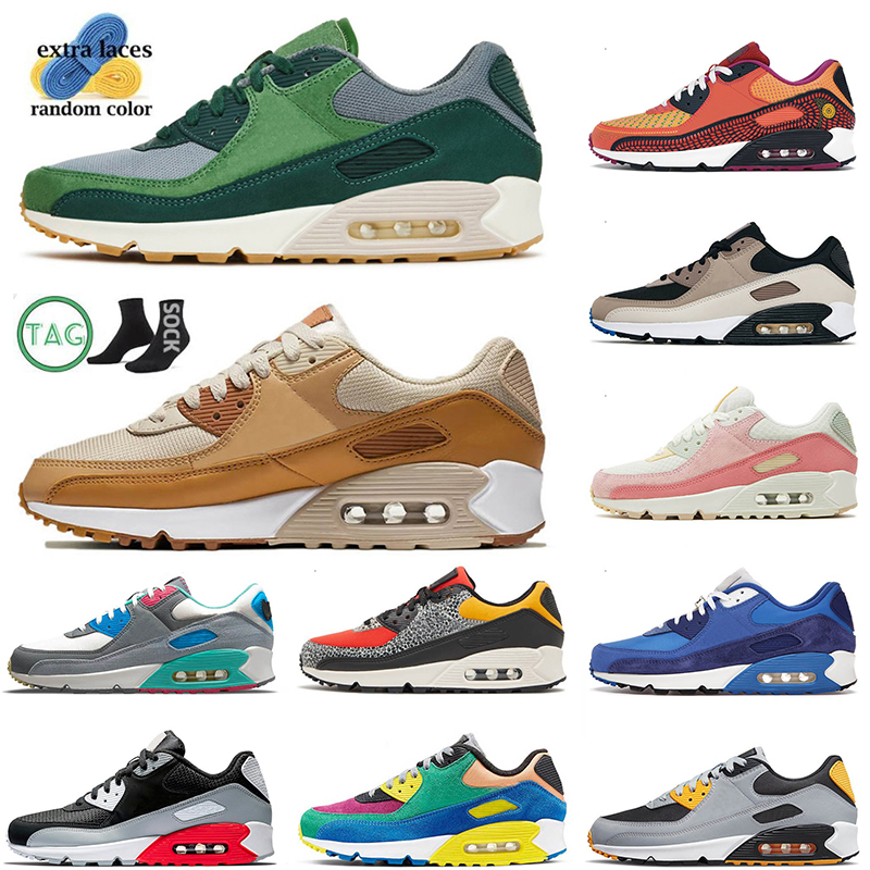 

With Socks 2022 Sports 90 90s Running Shoes Lucha Libre Premium Pro Green Surplus Desert Camo Caramel Bred for Men Women Bred Black Infrared Trainers Sneakers 36-45, A10 40-46 navy blue