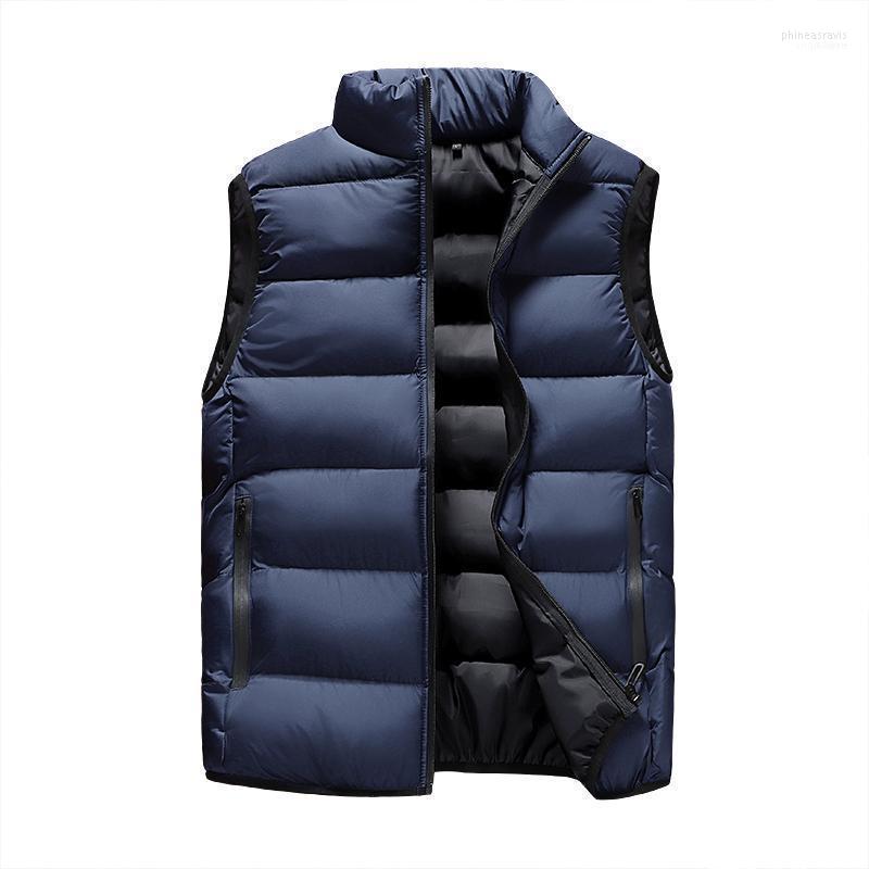 

Men's Vests Winter Men' Sleeveless Vest Jackets Fashion WaistCoat Thick Warm Cotton-Padded Coats Tops Brand Clothing -6XL Veste Homme Phin2, Green