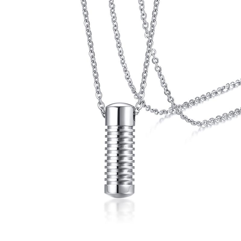 

Pendant Necklaces Trendy Stainless Steel Threaded Pet Urn Openable Europe And America Unique Necklace Suitable For Women MenPendant