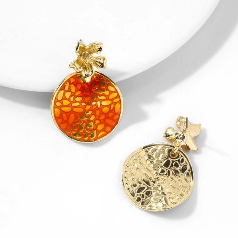 

Dangle & Chandelier VG 6 YM Fashion Colorful Dripping Oil Drop Earrings Simple Design Round For Women Party Jewelry Wholesale