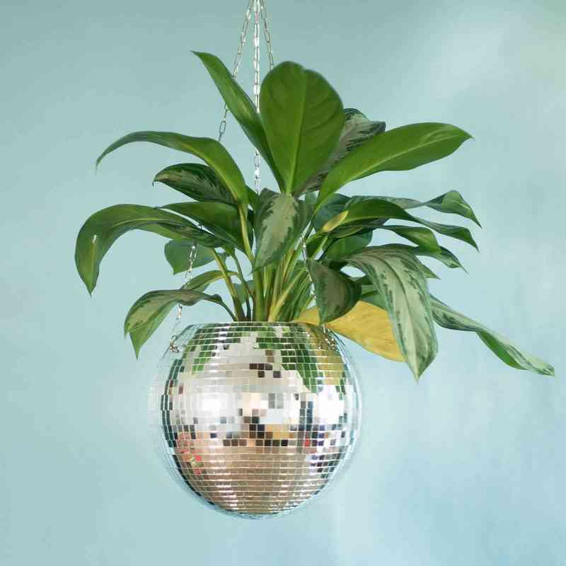 

Disco Ball Planter Globe Shape Hanging Vase Flower Planter Pots Rope Hanging Wall Homw Decor vase Container room decoration G220420