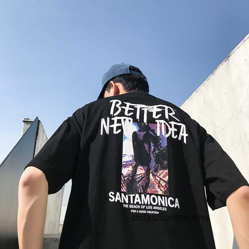 

designer t shirt new net red tshirts mens short sleeve loose 5-point sleeve 5-point brand trend CEC half sleeve tshirts summer clothes, White