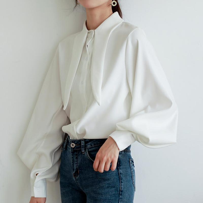 

Women' Blouses & Shirts Blusas Mujer De Moda 2022 Long Sleeve Chiffon Blouse Women Tops Turn Down Collar Office Ladies Womens And, Blue
