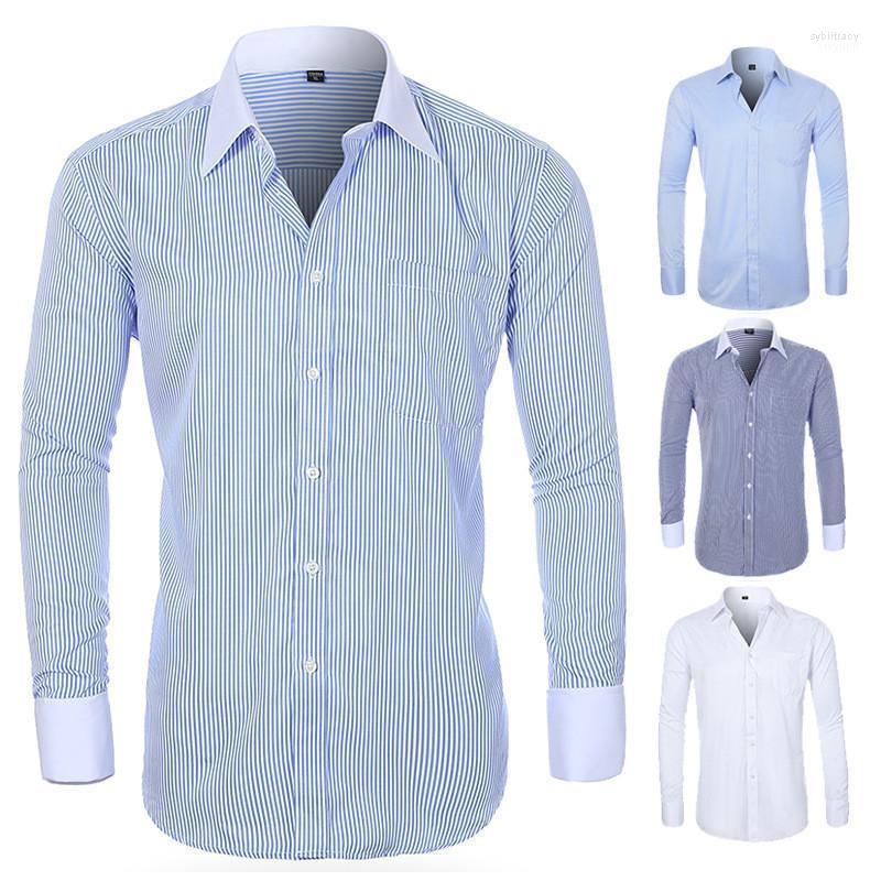 

Men's Dress Shirts Brand Casual Spring Luxury Striped Long Sleeve Slim Fit Men Shirt Streetwear Social Mens Fashions Jersey Sybi22, Fs15