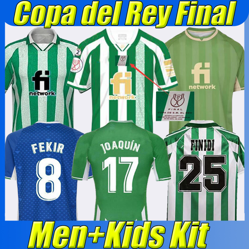 

21/22 real Betis Soccer Jerseys Copa del Rey Final champion JOAQUIN B.Iglesias Juanmi BARTRA A.GUARDADO CANALES Fekir 1976 77 Menendez football shirts Men+Kids Kit, 21-22 fourth