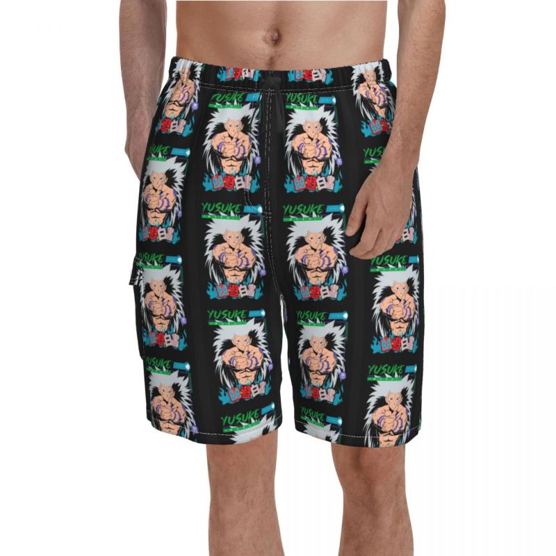 

Men' Shorts Yusuke Yu Hakusho Board Japanese Anime Classic Beach Short Pants Males Printed Plus Size Swim Trunks Birthday PresentMen