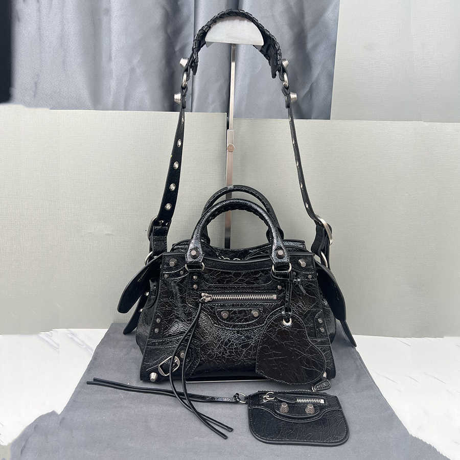 

Top Quality Women Lady Neo Cagole Motorcycle Shoulder Bags Luxury Designers Genuine Leather Crossbody Clutch Wallet Purse Pochette Retro, Blue