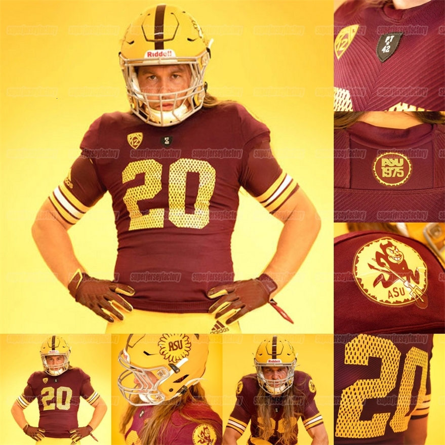 

A3740 2020 Arizona State Sun Devils Football Jersey Pat Tillman RICKY PEARSALL JACK JAYDEN DANIELS ZENDEJAS JACOB COPELAND NCAA College, Youth s-xl