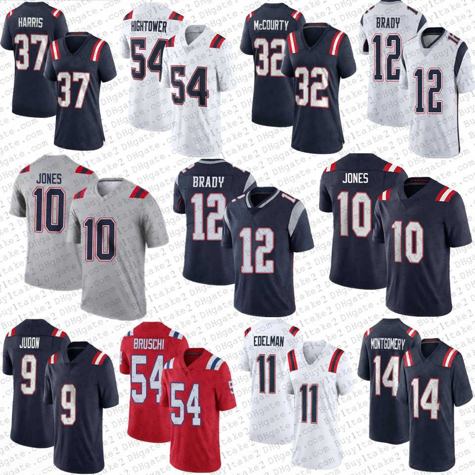 

10 Mac Jones 12 Tom Brady Julian Edelman England''Patriots''Football Jersey Devante Parker Hightower Matthew Judon''nfl''Jersey, Youth