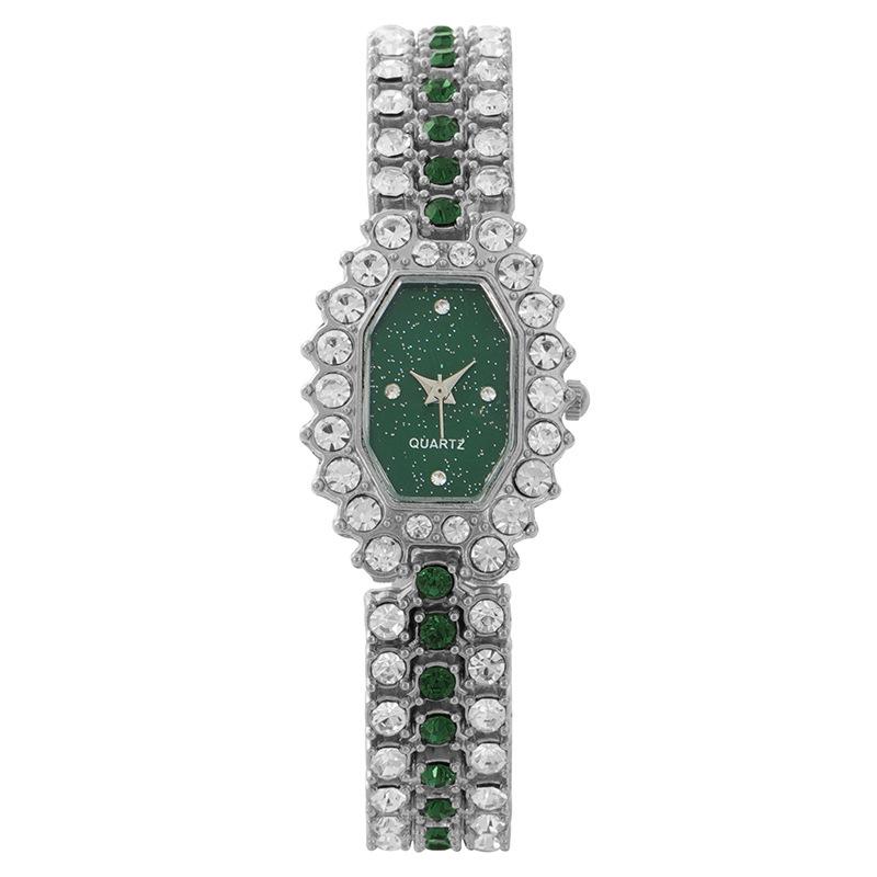 

Wristwatches Retro Rectangle Quartz Luxury Rhinestone Dial Casual Watches Stainless Strap Fashionable Clock Waterproof Wristwatch For Women, Red