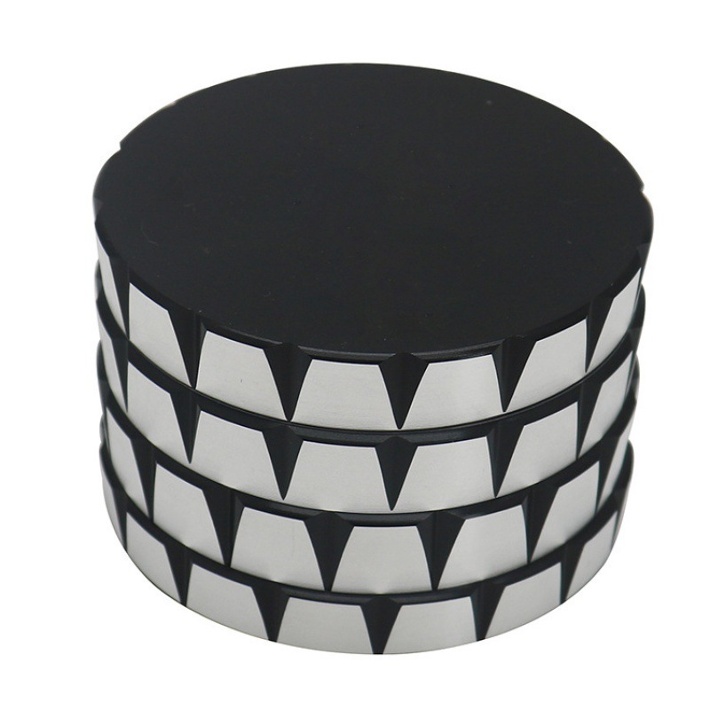 

Aluminum alloy Herb Grinder 63mm four layer trapezoidal Metal Cigarette Mill TOBACCO GRINDER cigarette crusher