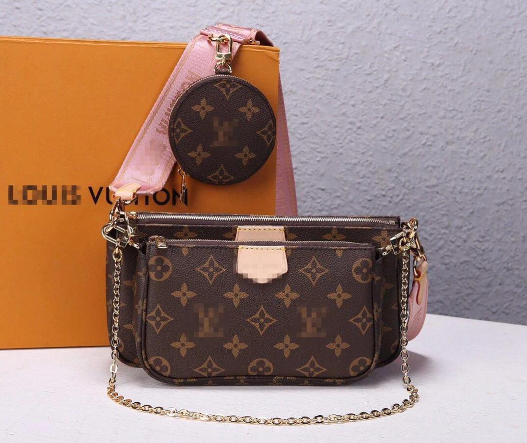 

GGs Louiseity Viutonity LVs YSLs 3 Pcs Bags Favorite Multi Accessories Women Crossbody Purse Messenger Bags Handbags Flowers Designers Lady
