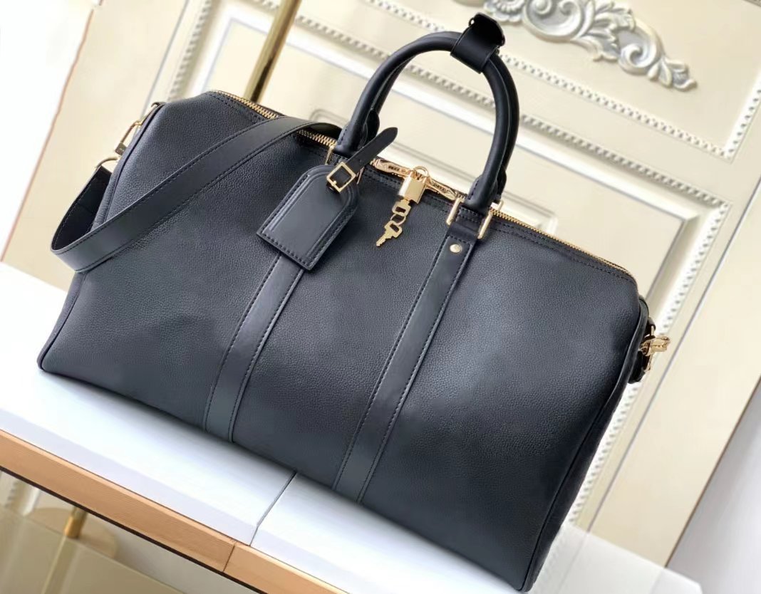 2022 Duffle Sac Classic 45Travel Bagages pour hommes en cuir véritable Top qualité Femmes Crossbody Totes Sacs à bandoulière Hommes Femmes Sacs à