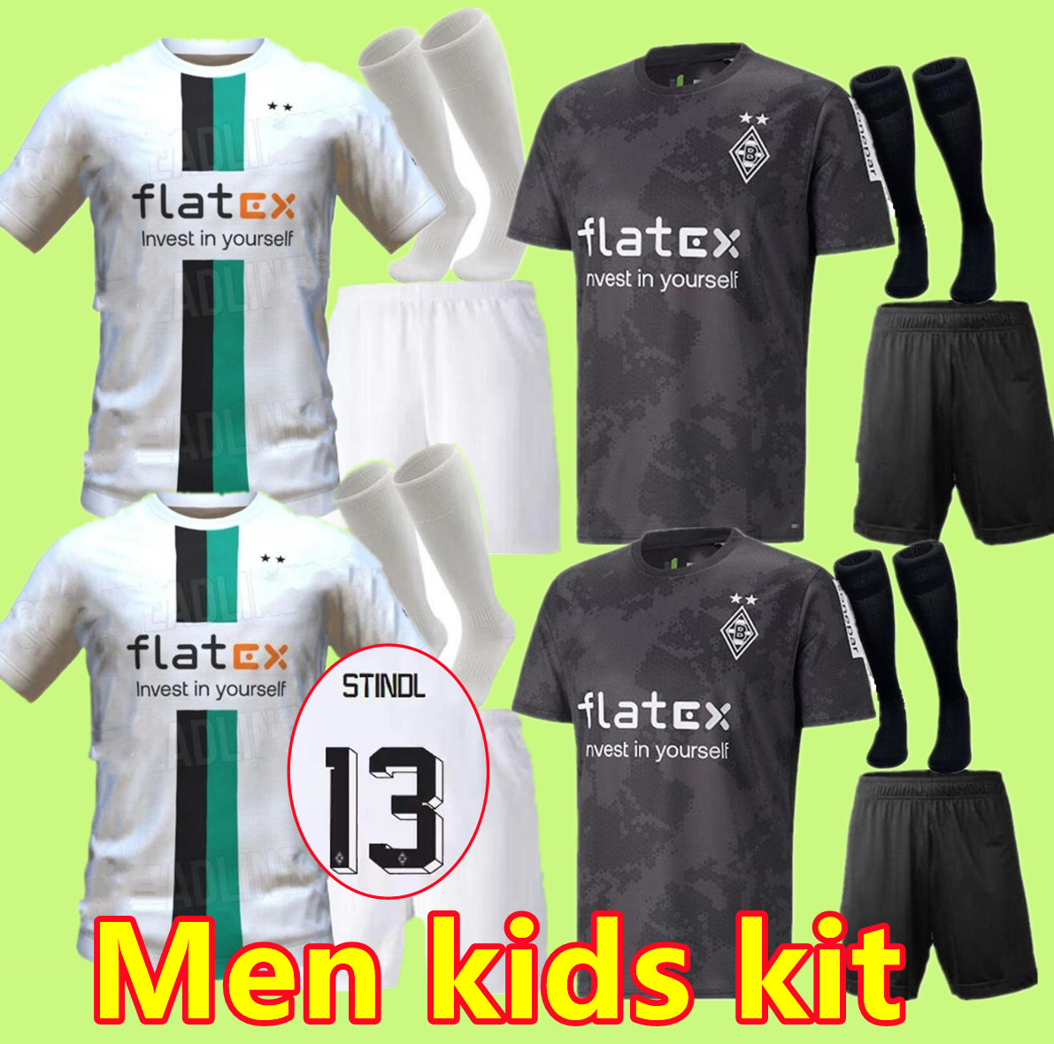 

22 23 Borussia Monchengladbach soccer Jerseys FANS PLAYER VERSION 2022 2023 home Gladbach ELVEDI PLEA ZAKARIA NEUHAUS GINTER THURAM MEN KIDS KIT foootball SHIRTS, Brown